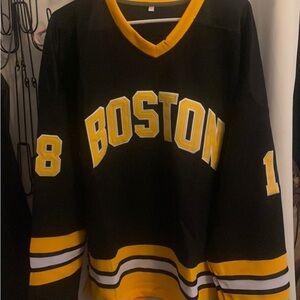 Boston Black and Yellow Hockey Jersey
